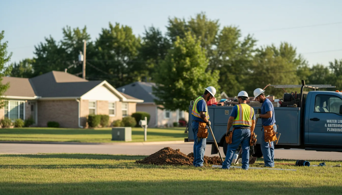 Residential water line and bathroom plumbing service in Scranton, AR